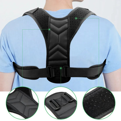 Posture Corrector Belt 1PC - Adjustable Back Brace for Women Men,Spine Support,Clavicle & Shoulder Alignment, Lumbar Pain Relief