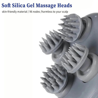 Scalp Massager with Adjustable Speed & Red Light Therapy