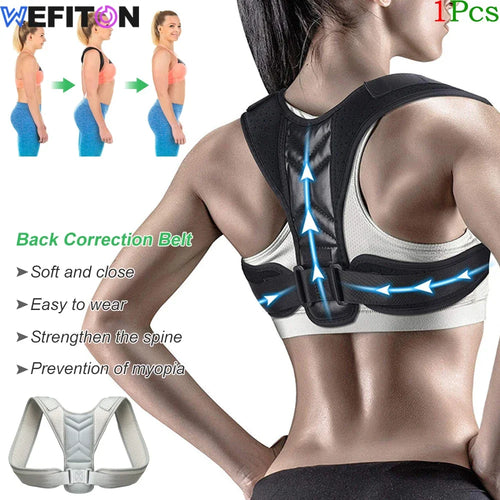 Posture Corrector Belt 1PC - Adjustable Back Brace for Women Men,Spine Support,Clavicle & Shoulder Alignment, Lumbar Pain Relief